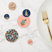 Colorful Retro Kerstfeestdag Confetti (Groep)