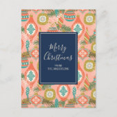 Colorful Retro-kerstversieringen Feestdagenkaart (Voorkant)