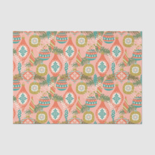 Colorful Retro-kerstversieringen Tissuepapier