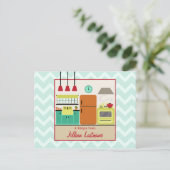 Colorful Retro Kitchen Recipe Briefkaart (Staand voorkant)