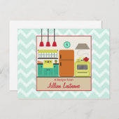 Colorful Retro Kitchen Recipe Briefkaart (Voorkant / Achterkant)