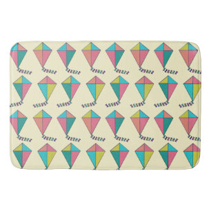 Colorful Retro Kite Patroon Badmat