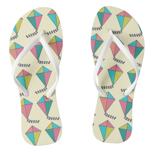 Colorful Retro Kite Patroon Teenslippers (Voetbed)