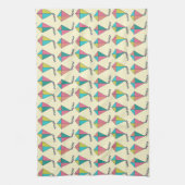 Colorful Retro Kite Patroon Theedoek (Verticaal)