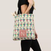 Colorful Retro Kite Patroon Tote Bag (Dichtbij)