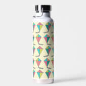 Colorful Retro Kite Patroon Waterfles (Rechts)