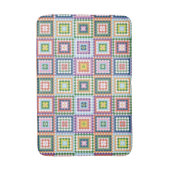 Colorful Retro Mid-Century Mid-Mod Crochet Blossom Badmat (Voorkant Verticaal)