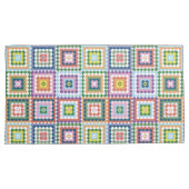 Colorful Retro Mid-Century Mid-Mod Crochet Blossom Kussensloop (Voorkant-Rechts)