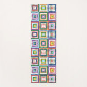 Colorful Retro Mid-Century Mid-Mod Crochet Blossom Yogamat (Voorkant)