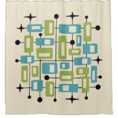 Colorful Retro Mid Century Modern Atomic Abstract Douchegordijn (Voorkant)