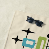 Colorful Retro Mid Century Modern Atomic Abstract Strandlaken (In situ)