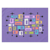 Colorful Retro Mid Century Modern Atomic Abstract Tafelkleed (Voorkant (Horizontaal))