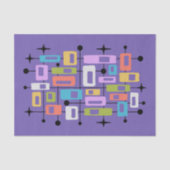 Colorful Retro Mid Century Modern Atomic Abstract Tissuepapier (Voorkant)