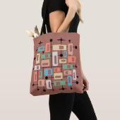 Colorful Retro Mid Century Modern Atomic Abstract Tote Bag (Dichtbij)