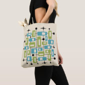Colorful Retro Mid Century Modern Atomic Abstract Tote Bag (Dichtbij)
