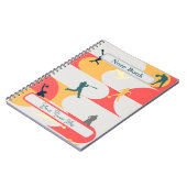 Colorful Retro Multi-Sport Silhouette Personalized Notitieboek (Linkerzijde)