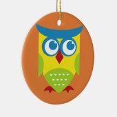 Colorful Retro Owl Keramisch Ornament (Rechts)