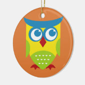Colorful Retro Owl Keramisch Ornament (Links)