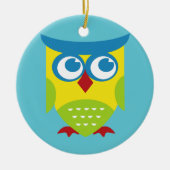 Colorful Retro Owl Keramisch Ornament (Voorkant)