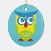 Colorful Retro Owl Keramisch Ornament (Links)