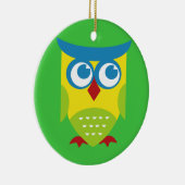 Colorful Retro Owl Keramisch Ornament (Rechts)