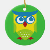 Colorful Retro Owl Keramisch Ornament (Voorkant)
