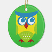 Colorful Retro Owl Keramisch Ornament (Links)