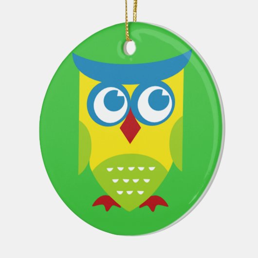 Colorful Retro Owl Keramisch Ornament (Links)