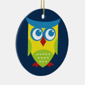 Colorful Retro Owl Keramisch Ornament (Rechts)