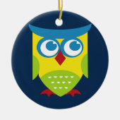 Colorful Retro Owl Keramisch Ornament (Voorkant)