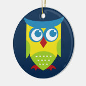 Colorful Retro Owl Keramisch Ornament (Links)