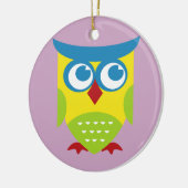 Colorful Retro Owl Keramisch Ornament (Links)