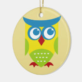 Colorful Retro Owl Keramisch Ornament (Links)