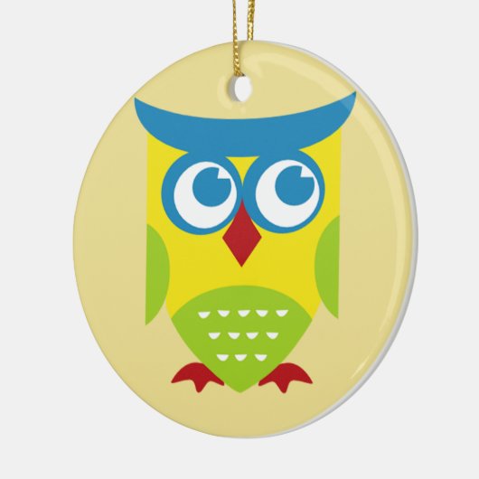 Colorful Retro Owl Keramisch Ornament (Links)