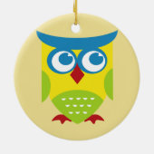 Colorful Retro Owl Keramisch Ornament (Achterkant)