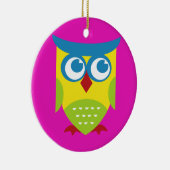 Colorful Retro Owl Keramisch Ornament (Rechts)