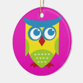 Colorful Retro Owl Keramisch Ornament (Links)