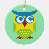 Colorful Retro Owl Keramisch Ornament (Voorkant)