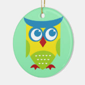 Colorful Retro Owl Keramisch Ornament (Links)