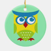 Colorful Retro Owl Keramisch Ornament (Achterkant)
