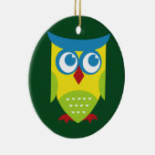 Colorful Retro Owl Keramisch Ornament (Rechts)