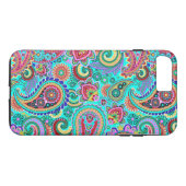 Colorful Retro Paisley 2a Case-Mate iPhone Case (Achterkant (Horizontaal))