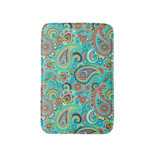 Colorful Retro Paisley Badmat (Voorkant Verticaal)