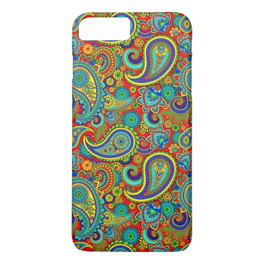 Colorful Retro Paisley Case-Mate iPhone Case (Achterkant)