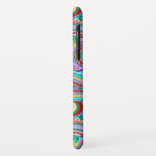 Colorful Retro Paisley Case-Mate iPhone Case (Achterkant/links)