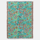 Colorful Retro Paisley Deken (Voorkant Verticaal)