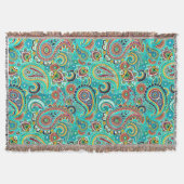 Colorful Retro Paisley Deken (Voorkant)