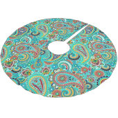 Colorful Retro Paisley Kerstboom Rok (Gekanteld)