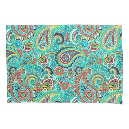 Colorful Retro Paisley Kussensloop (Voorkant)