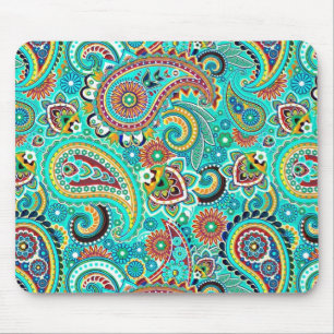 Colorful Retro Paisley Muismat